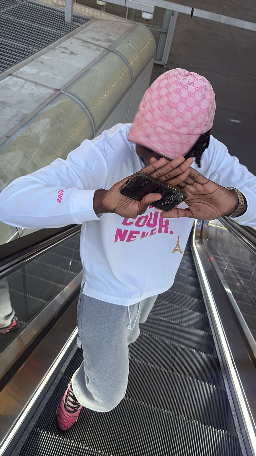 LCN | LONGSLEEVE WHITE & PINK